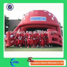 customized inflatable football helmet with tunnel